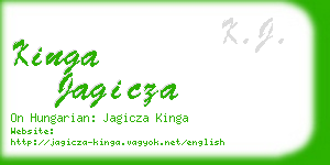 kinga jagicza business card